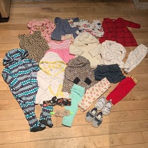 20 pc Bundle of 6-12 Baby Girl Clothes